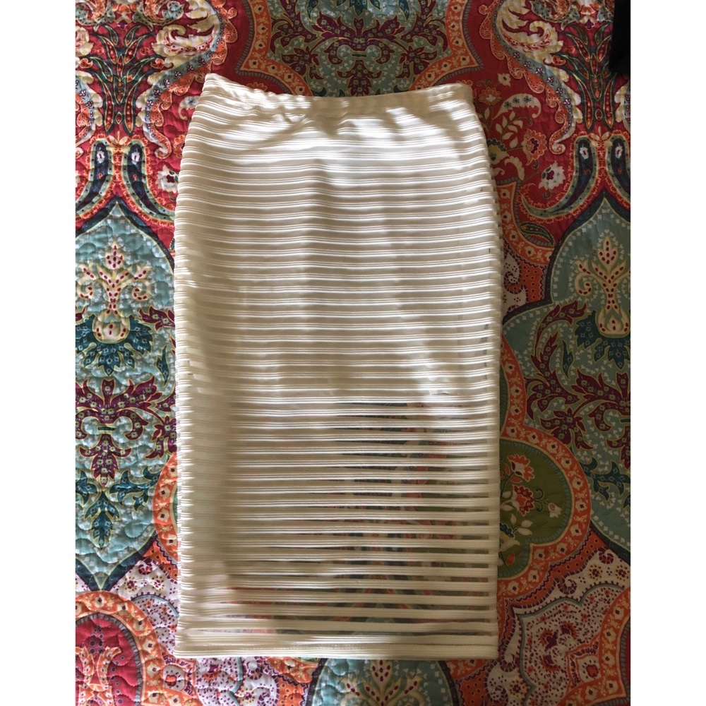 White striped skirt